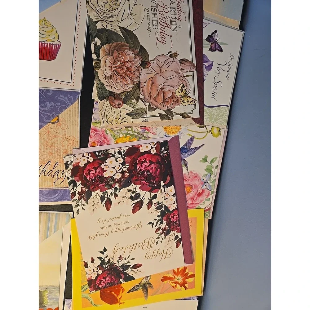 Assorted Birthday Cards & Envelopes Lot Of 21 Greeting Cards New Vibrant Design